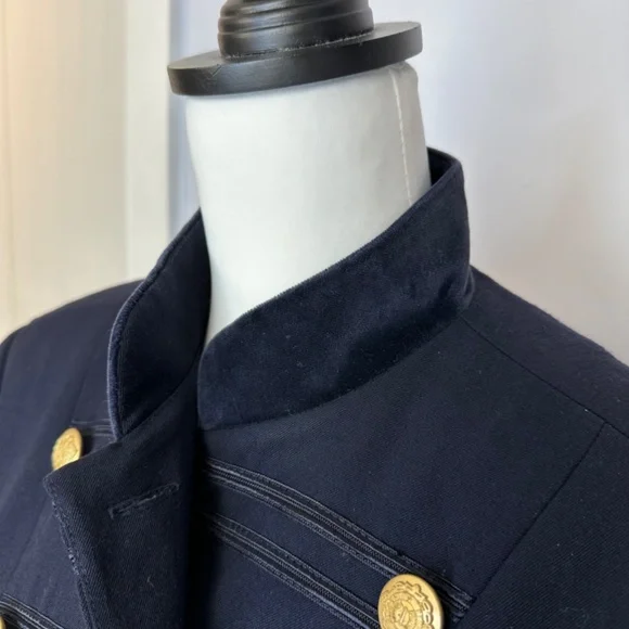 Jones New York Navy Wool double breasted military inspired blazer.  SZ 10 EUC! - Picture 5 of 13